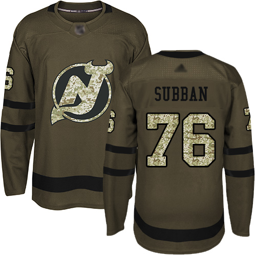 Devils #76 P. K. Subban Green Salute to Service Stitched Hockey Jersey Devils #76 P. K. Subban Green Salute to Service Stitched Hockey Jersey