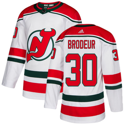 Adidas Devils #30 Martin Brodeur White Alternate Authentic Stitched NHL Jersey Adidas Devils #30 Martin Brodeur White Alternate Authentic Stitched NHL Jersey