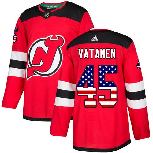 Adidas Devils #45 Sami Vatanen Red Home Authentic USA Flag Stitched NHL Jersey Adidas Devils #45 Sami Vatanen Red Home Authentic USA Flag Stitched NHL Jersey