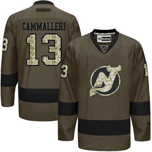 Devils #13 Mike Cammalleri Green Salute to Service Stitched NHL Jersey Devils #13 Mike Cammalleri Green Salute to Service Stitched NHL Jersey