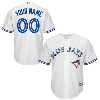 Youth Toronto Blue Jays Majestic White Custom Cool Base Jersey