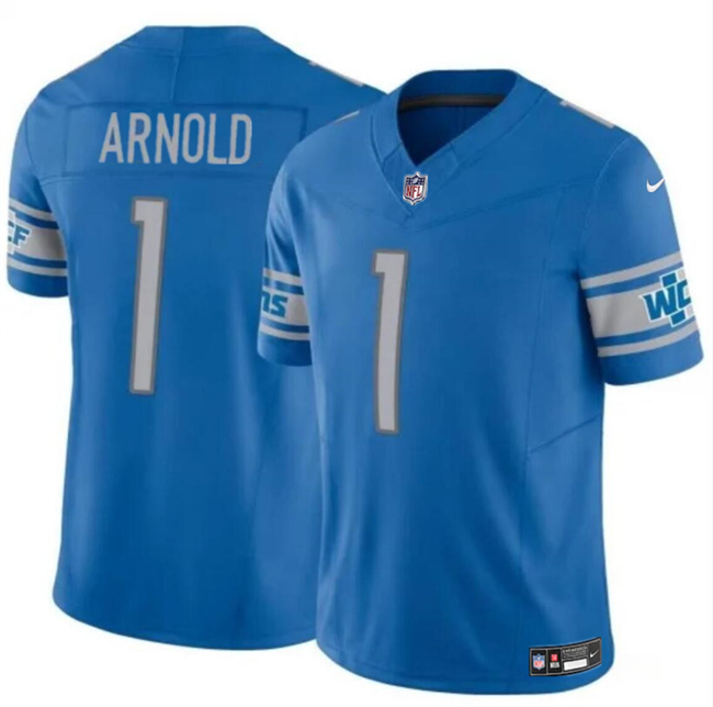 Youth Detroit Lions #1 Terrion Arnold Blue 2024 Draft F.U.S.E. Vapor Untouchable Limited Stitched Jersey Youth Detroit Lions #1 Terrion Arnold Blue 2024 Draft F.U.S.E. Vapor Untouchable Limited Stitched Jersey