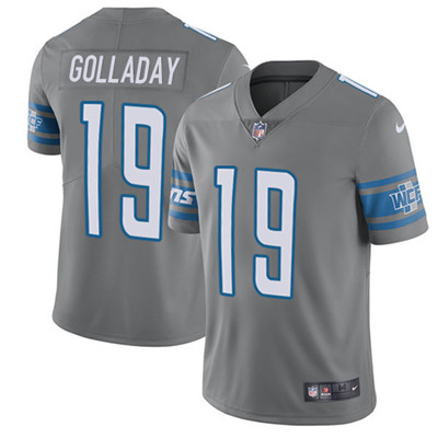 Nike Lions #19 Kenny Golladay Gray Youth Stitched NFL Limited Rush Jersey Nike Lions #19 Kenny Golladay Gray Youth Stitched NFL Limited Rush Jersey