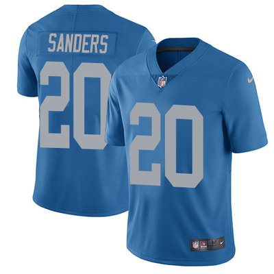 Nike Lions #20 Barry Sanders Blue Throwback Youth Stitched NFL Limited Jersey