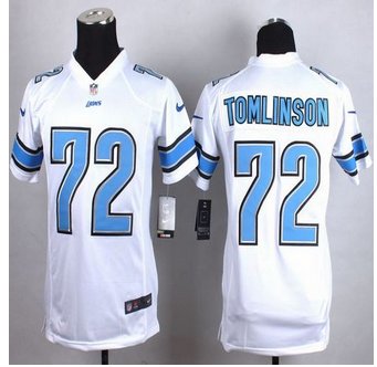 Youth New Lions #72 Laken Tomlinson White Stitched NFL Elite Jersey