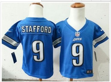 Toddler New Lions #9 Matthew Stafford Blue Team Color Stitched NFL Elite Jersey