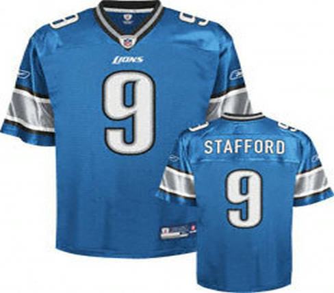 Youth matthew Stafford 9 Blue Detroit Lions Jersey