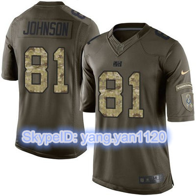 Nike Colts #81 Andre Johnson Green Youth Stitched NFL Limited Salute to Service Jersey