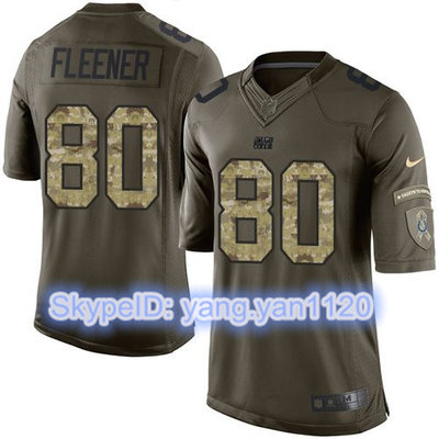 Nike Colts #80 Coby Fleener Green Youth Stitched NFL Limited Salute to Service Jersey