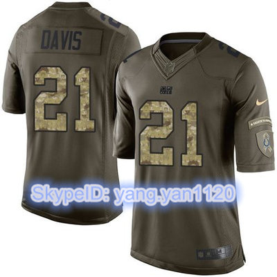 Nike Colts #21 Vontae Davis Green Youth Stitched NFL Limited Salute to Service Jersey
