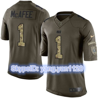 Nike Colts #1 Pat McAfee Green Youth Stitched NFL Limited Salute to Service Jersey