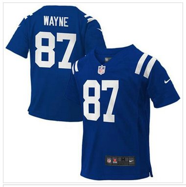 Toddler Indianapolis Colts #87 Reggie Wayne Royal Blue Team Color Stitched NFL Elite Jersey