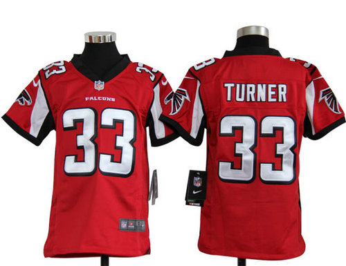 Youth Nike NFL Atlanta Falcons 33 Michael Turner Red jerseys