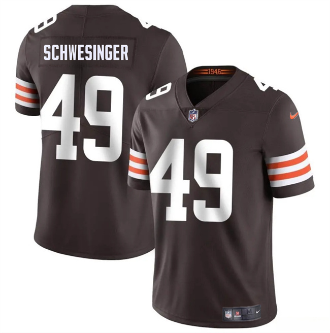 Youth Cleveland Browns #49 Carson Schwesinger Brown 2025 Draft Vapor Untouchable Limited Stitched Football Jersey Youth Cleveland Browns #49 Carson Schwesinger Brown 2025 Draft Vapor Untouchable Limited Stitched Football Jersey