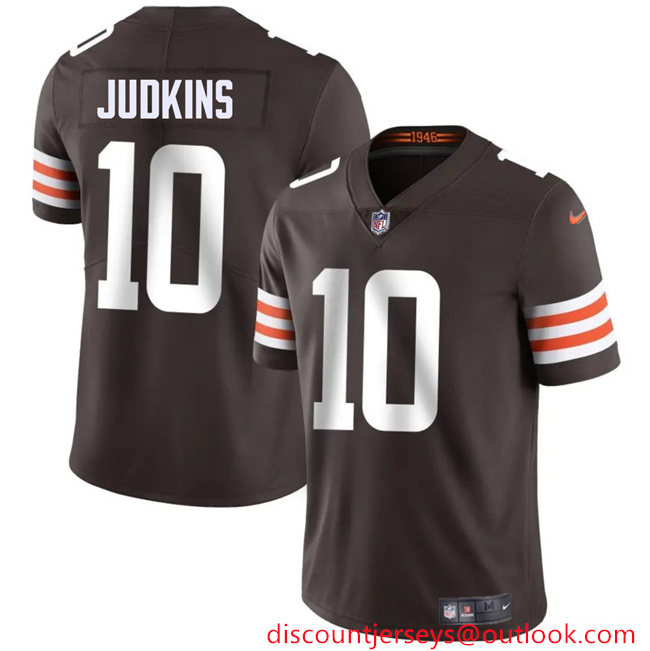 Youth Cleveland Browns #10 Quinshon Judkins Brown 2025 Draft Vapor Untouchable Limited Stitched Football Jersey Youth Cleveland Browns #10 Quinshon Judkins Brown 2025 Draft Vapor Untouchable Limited Stitched Football Jersey