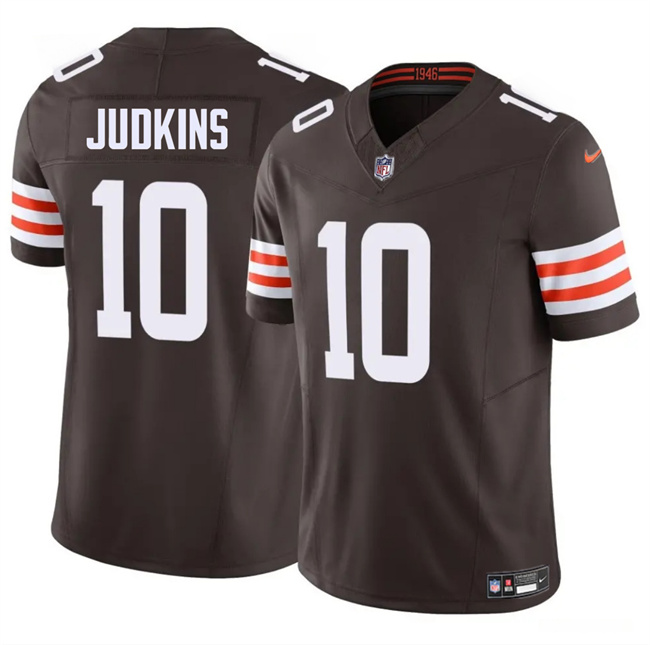 Youth Cleveland Browns #10 Quinshon Judkins Brown 2025 Draft F.U.S.E. Vapor Limited Stitched Football Jersey Youth Cleveland Browns #10 Quinshon Judkins Brown 2025 Draft F.U.S.E. Vapor Limited Stitched Football Jersey