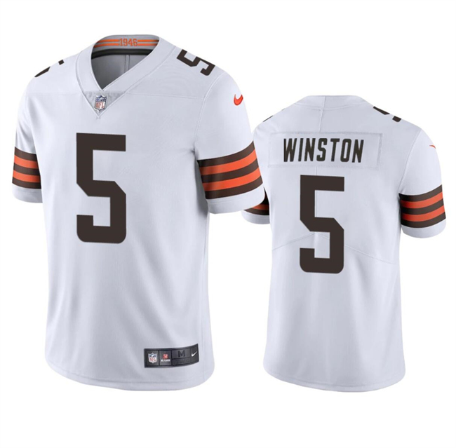 Youth Cleveland Browns #5 Jameis Winston White Vapor Limited Stitched Football Jersey Youth Cleveland Browns #5 Jameis Winston White Vapor Limited Stitched Football Jersey