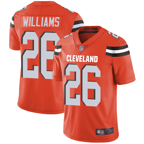 Browns #26 Greedy Williams Orange Alternate Youth Stitched Football Vapor Untouchable Limited Jersey Browns #26 Greedy Williams Orange Alternate Youth Stitched Football Vapor Untouchable Limited Jersey