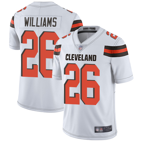 Browns #26 Greedy Williams White Youth Stitched Football Vapor Untouchable Limited Jersey Browns #26 Greedy Williams White Youth Stitched Football Vapor Untouchable Limited Jersey