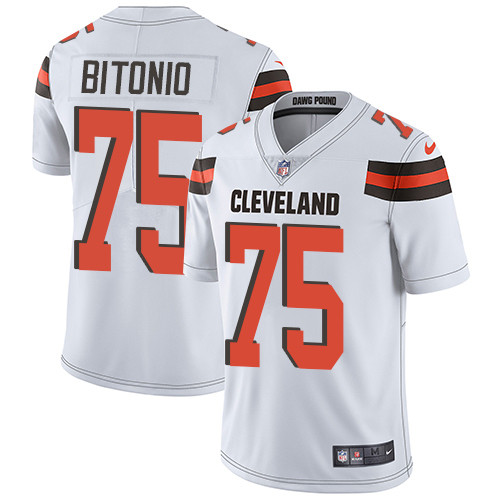 Browns #75 Joel Bitonio White Youth Stitched Football Vapor Untouchable Limited Jersey Browns #75 Joel Bitonio White Youth Stitched Football Vapor Untouchable Limited Jersey