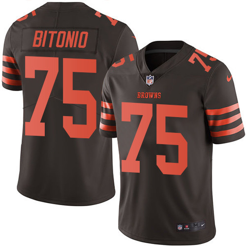 Browns #75 Joel Bitonio Brown Youth Stitched Football Limited Rush Jersey Browns #75 Joel Bitonio Brown Youth Stitched Football Limited Rush Jersey