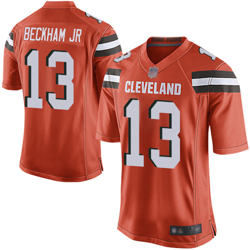 Browns #13 Odell Beckham Jr Orange Alternate Youth Stitched Football New Elite Jersey Browns #13 Odell Beckham Jr Orange Alternate Youth Stitched Football New Elite Jersey