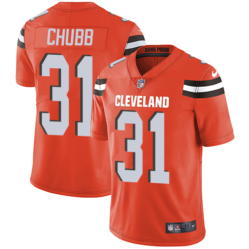 Nike Browns #31 Nick Chubb Orange Alternate Youth Stitched NFL Vapor Untouchable Limited Jersey Nike Browns #31 Nick Chubb Orange Alternate Youth Stitched NFL Vapor Untouchable Limited Jersey