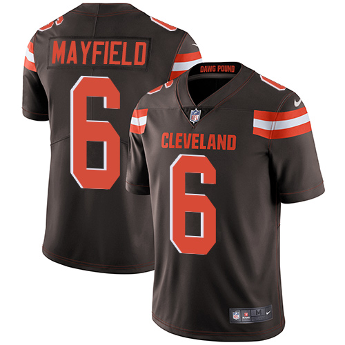 Nike Browns #6 Baker Mayfield Brown Team Color Youth Stitched NFL Vapor Untouchable Limited Jersey Nike Browns #6 Baker Mayfield Brown Team Color Youth Stitched NFL Vapor Untouchable Limited Jersey
