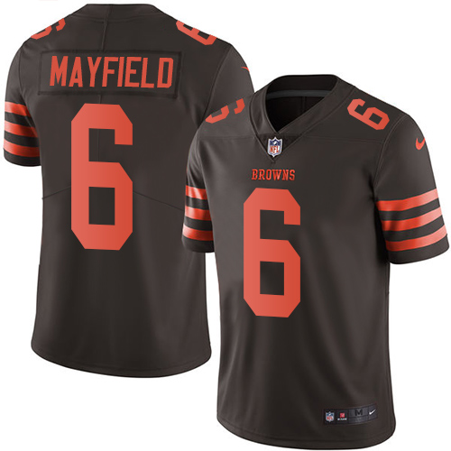 Nike Browns #6 Baker Mayfield Brown Youth Stitched NFL Limited Rush Jersey Nike Browns #6 Baker Mayfield Brown Youth Stitched NFL Limited Rush Jersey
