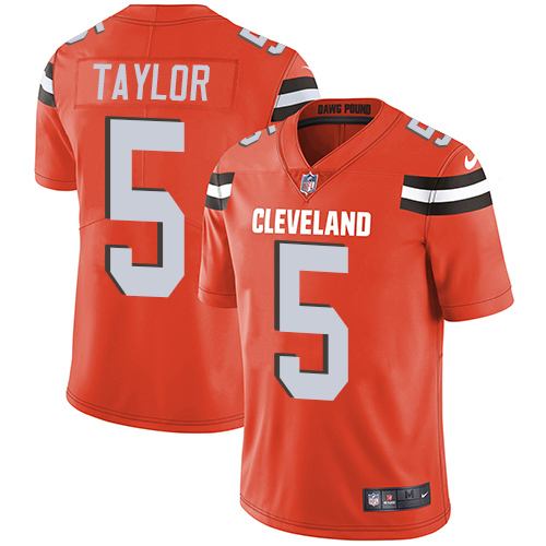 Nike Browns #5 Tyrod Taylor Orange Alternate Youth Stitched NFL Vapor Untouchable Limited Jersey Nike Browns #5 Tyrod Taylor Orange Alternate Youth Stitched NFL Vapor Untouchable Limited Jersey