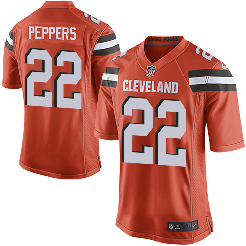 Nike Browns #22 Jabrill Peppers Orange Alternate Youth Stitched NFL New Elite Jersey Nike Browns #22 Jabrill Peppers Orange Alternate Youth Stitched NFL New Elite Jersey