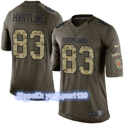 Nike Browns #83 Brian Hartline Green Youth Stitched NFL Limited Salute to Service Jersey Nike Browns #83 Brian Hartline Green Youth Stitched NFL Limited Salute to Service Jersey