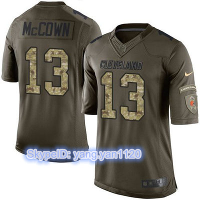Nike Browns #13 Josh McCown Green Youth Stitched NFL Limited Salute to Service Jersey Nike Browns #13 Josh McCown Green Youth Stitched NFL Limited Salute to Service Jersey
