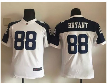 Youth Nike Cowboys #88 Dez Bryant White Thanksgiving Throwback Stitched NFL Elite Jersey Youth Nike Cowboys #88 Dez Bryant White Thanksgiving Throwback Stitched NFL Elite Jersey