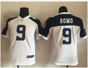 Youth Nike Cowboys #9 Tony Romo White Thanksgiving Throwback Stitched NFL Elite Jersey Youth Nike Cowboys #9 Tony Romo White Thanksgiving Throwback Stitched NFL Elite Jersey