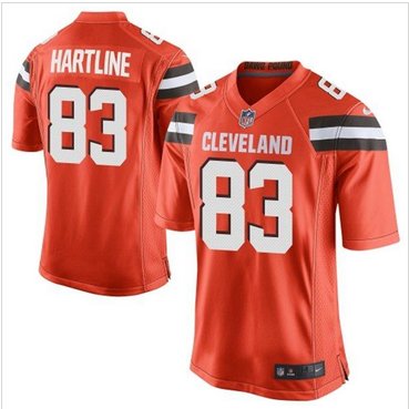 Youth New Browns #83 Brian Hartline Orange Alternate Stitched NFL New Elite jersey Youth New Browns #83 Brian Hartline Orange Alternate Stitched NFL New Elite jersey
