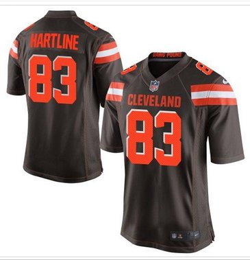 Youth New Browns #83 Brian Hartline Brown Team Color Stitched NFL New Elite jersey Youth New Browns #83 Brian Hartline Brown Team Color Stitched NFL New Elite jersey