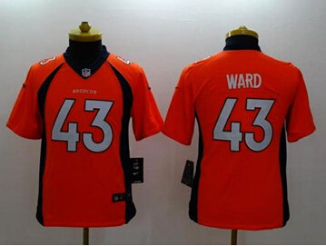 Youth NEW Broncos #43 T.J. Ward Orange Team Color NFL New Limited Jersey Youth NEW Broncos #43 T.J. Ward Orange Team Color NFL New Limited Jersey