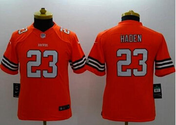 Youth NEW Browns #23 Joe Haden Orange Alternate NFL Limited Jersey Youth NEW Browns #23 Joe Haden Orange Alternate NFL Limited Jersey