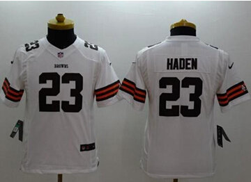 Youth NEW Browns #23 Joe Haden White NFL Limited Jersey Youth NEW Browns #23 Joe Haden White NFL Limited Jersey
