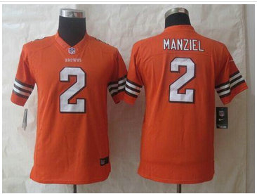 Youth NFL Cleveland Browns #2 Johnny Manziel Orange Jersey Youth NFL Cleveland Browns #2 Johnny Manziel Orange Jersey