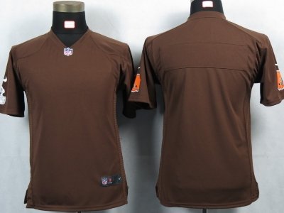 Youth NEW Cleveland Browns Blank Brown Portrait Fashion Game Jerseys