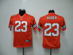 Cleveland Browns 23 Joe Haden orange Kids Jerseys