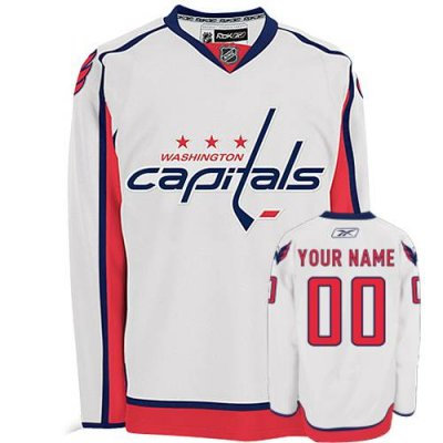 Customized Washington Capitals Jersey White Road Man Jersey
