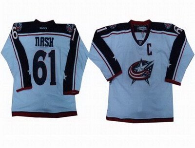 Columbus Blue Jackets 61 Rick Nash white jerseys