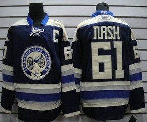 Columbus Blue Jackets 61 Nash BLUE C patch nhl jerseys