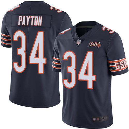 Bears #34 Walter Payton Navy Blue Team Color Youth Stitched Football 100th Season Vapor Limited Jersey Bears #34 Walter Payton Navy Blue Team Color Youth Stitched Football 100th Season Vapor Limited Jersey