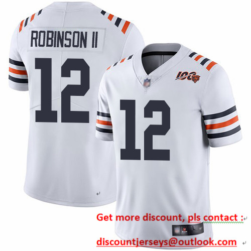 Bears #12 Allen Robinson II White Alternate Youth Stitched Football Vapor Untouchable Limited 100th Season Jersey Bears #12 Allen Robinson II White Alternate Youth Stitched Football Vapor Untouchable Limited 100th Season Jersey