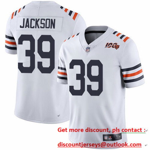Bears #39 Eddie Jackson White Alternate Youth Stitched Football Vapor Untouchable Limited 100th Season Jersey Bears #39 Eddie Jackson White Alternate Youth Stitched Football Vapor Untouchable Limited 100th Season Jersey