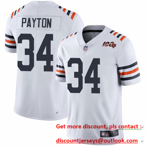 Bears #34 Walter Payton White Alternate Youth Stitched Football Vapor Untouchable Limited 100th Season Jersey Bears #34 Walter Payton White Alternate Youth Stitched Football Vapor Untouchable Limited 100th Season Jersey
